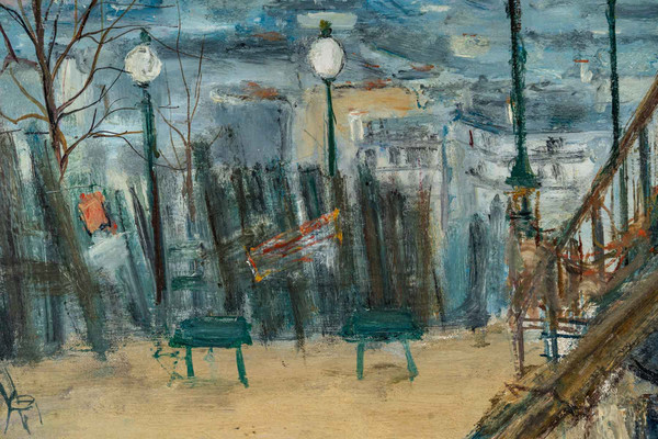 Serge Belloni (1925-2005) dit Le peintre de Paris Le Moulin de la Galette huile sur toile vers 1961