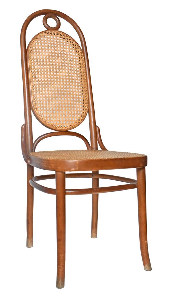 Set of 6 Thonet style chairs model number 17 "Long John"