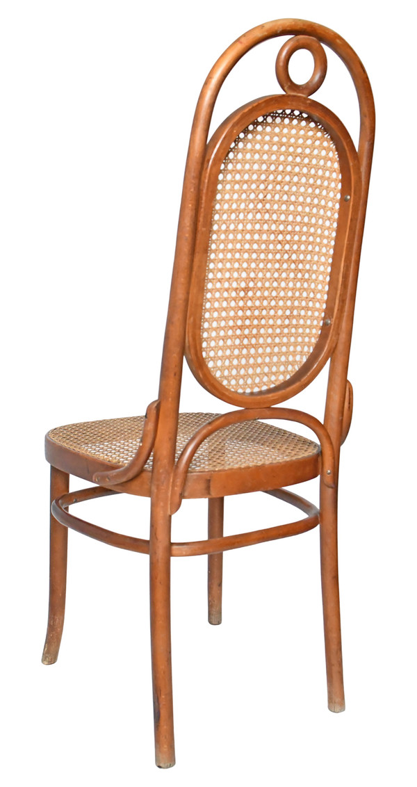 Set of 6 Thonet style chairs model number 17 "Long John"