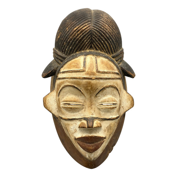 Maschera antropomorfa Okuyi Cultura Punu, Gabon meridionale