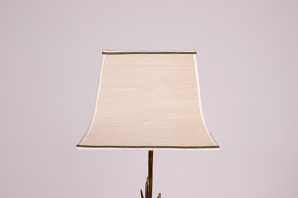 Brass reed lamp by Maison Jansen