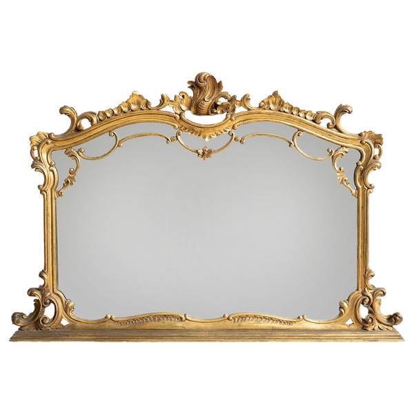 Miroir doré ancien de la fin du 20ème siècle.