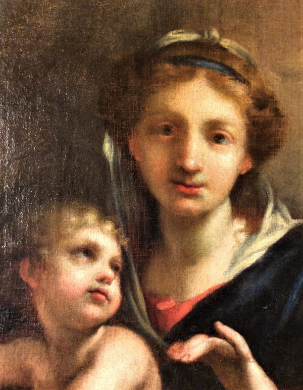 25\? sconto fino al 30.11 - Nicolas Loir - Madonna col Bambino - Scuola del XVII secolo