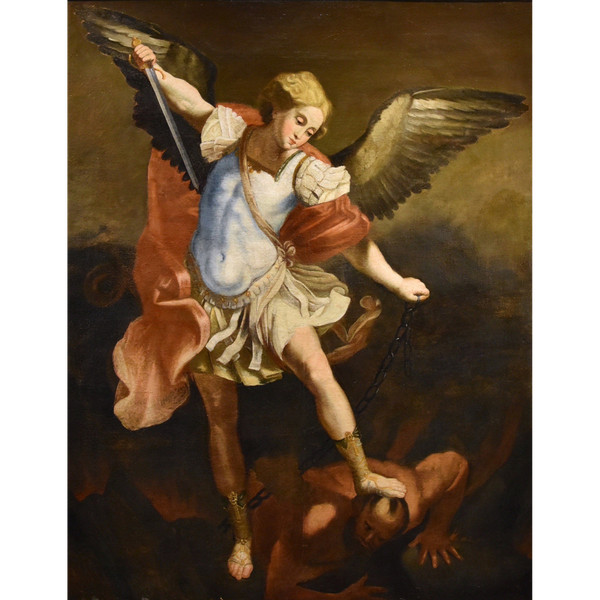 Saint Michael Archangel, Guido Reni (bologna 1575 - 1642) Workshop Of