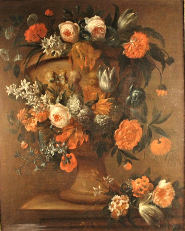 Sconto 25% fino al 30.11 - VAN Der BEKEN - Vaso Di Fiori - Olio Su Tela - 1730 circa