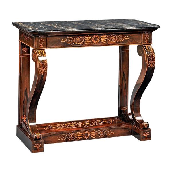 Sconto 25% fino al 30.11 - Timbro JACOB - Console in palissandro raro -Charles X