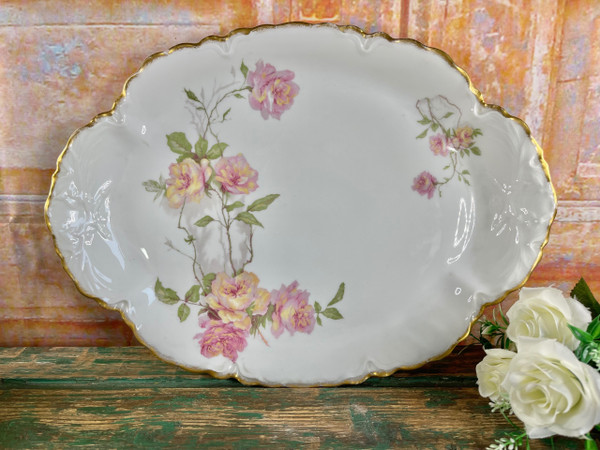 Außergewöhnliches Haviland Limoges Porzellanservice – Baltimore Rose – 61-teilig