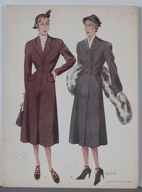 Fashion, Set of 6 screen prints, 27 x 37 cm, circa 1950/60