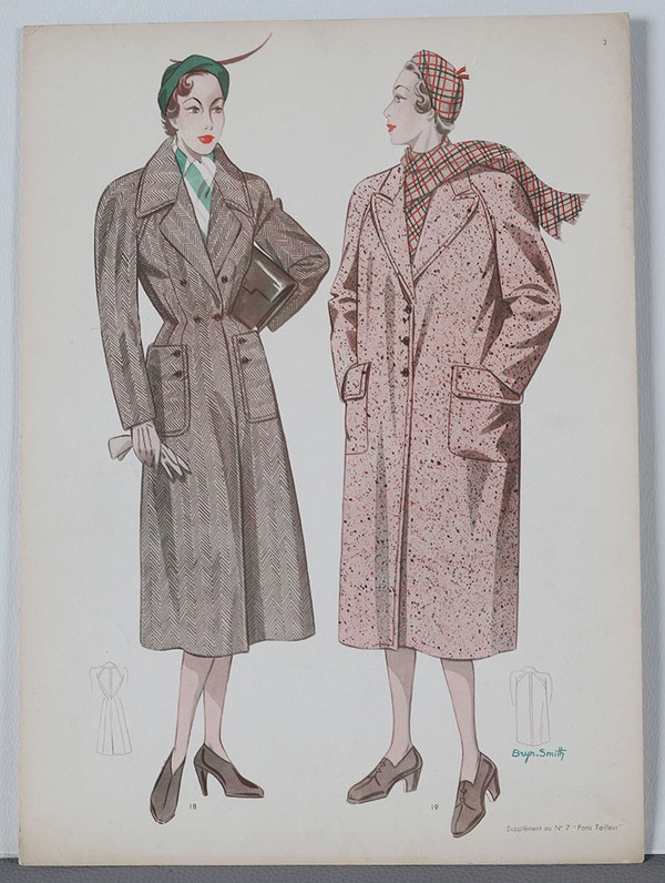 Fashion, Set of 6 screen prints, 27 x 37 cm, circa 1950/60