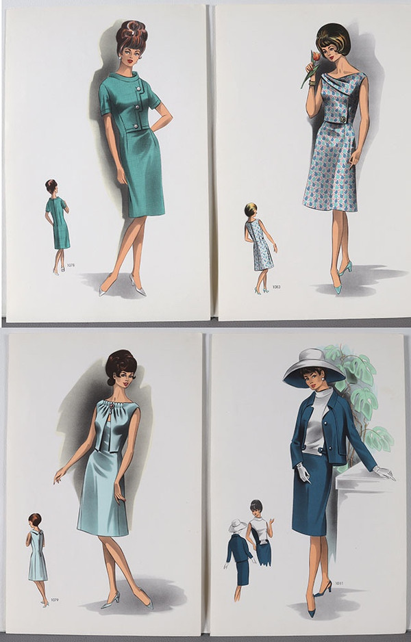 Fashion, Set of 23 screen prints, 22 x 33 cm, circa 1960