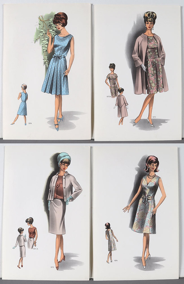 Fashion, Set of 23 screen prints, 22 x 33 cm, circa 1960