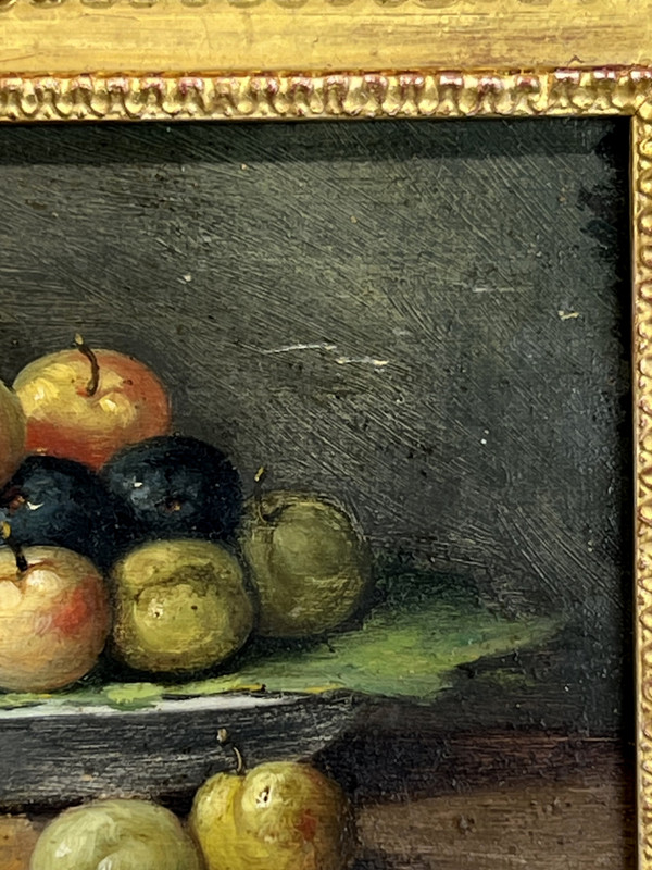 QUADRO / QUADRO / OLIO SU TAVOLA FIRMATO “PEREZ” NATURA MORTA CON FRUTTA