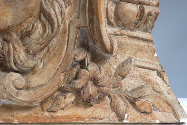 Remise de 25\%  - Elément Décoratif En Plâtre Sculpté En Bas Relief  - XIXème