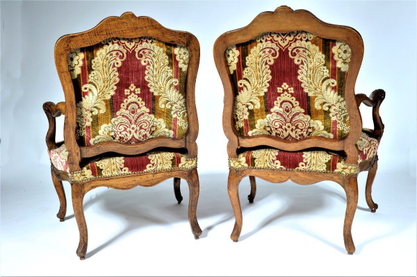 REMISE de 25\% - Paire De Fauteuils En Bois Naturel - Epoque Louis XV