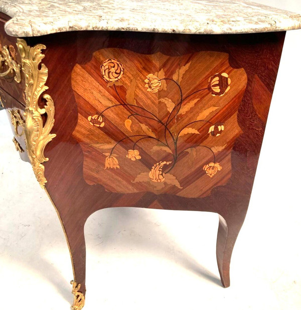  REMISE de 25\% - Estampillée  Walter – Commode  En Marqueterie – XVIIIème