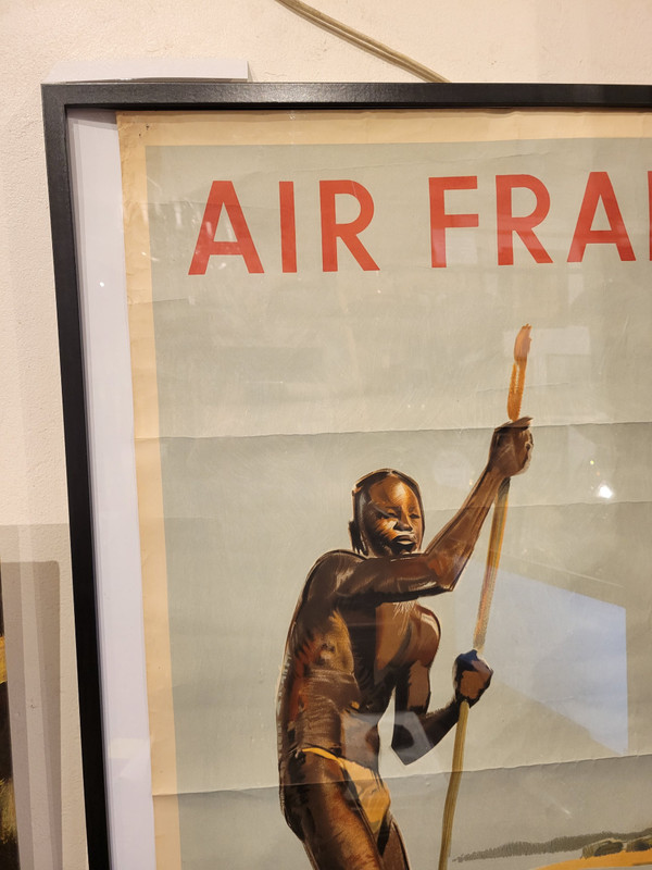 BRENET - Original Air France West Africa Poster