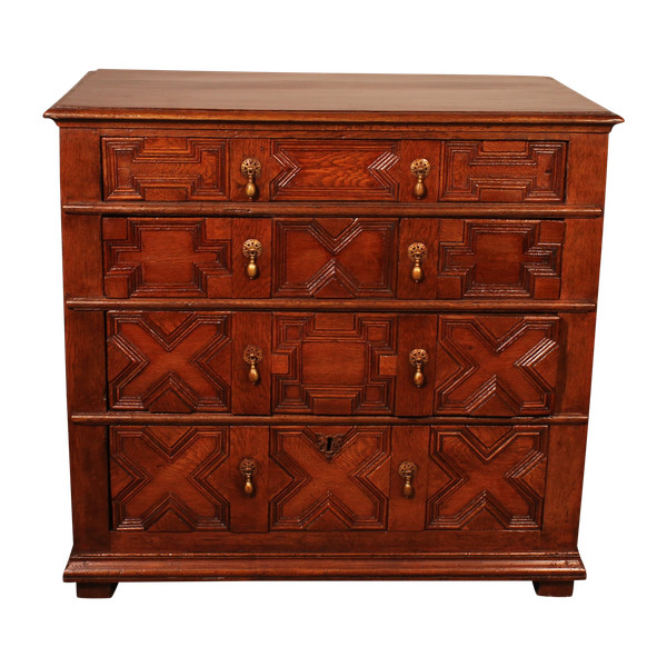 17th Century Jacobean Oak Chest Of Drawers