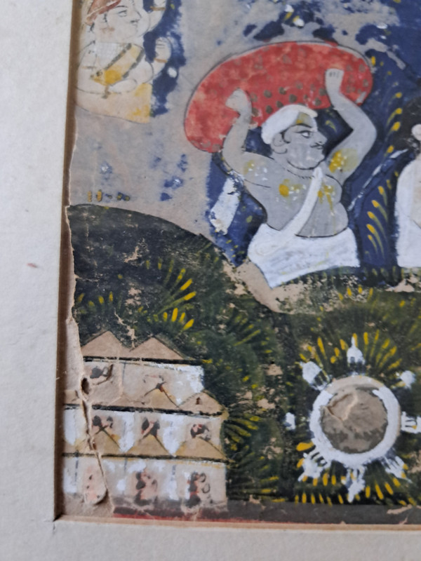 Indian Miniature, Discovery of the Image of Sri Nathji, Pigments on Paper, 18th/19th Century.