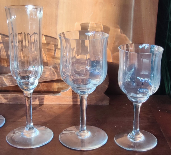 Service verres carafe seau cristal de Baccarat  Modèle Capri 20 Pièces 