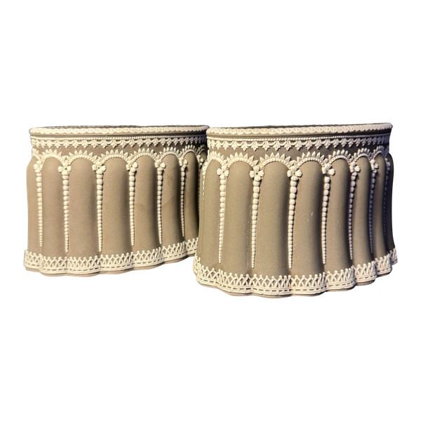 Wedgwood, Pair of biscuit planters, cache pots