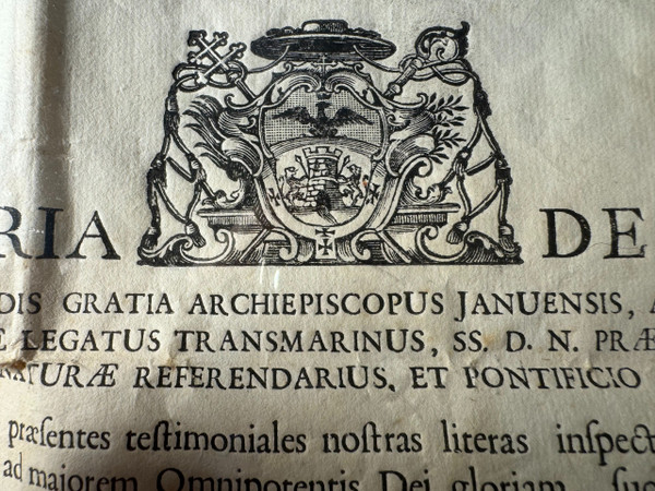 Reliquiar aus Kristall und authentisch aus dem Jahr 1759 