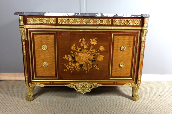 Louis XV-Louis XVI Transition style marquetry buffet