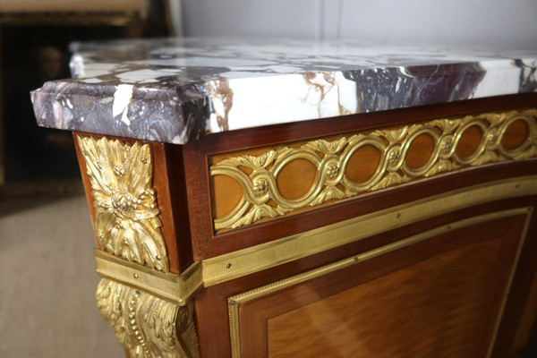 Louis XV-Louis XVI Transition style marquetry buffet