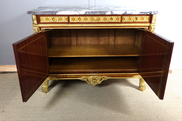 Louis XV-Louis XVI Transition style marquetry buffet