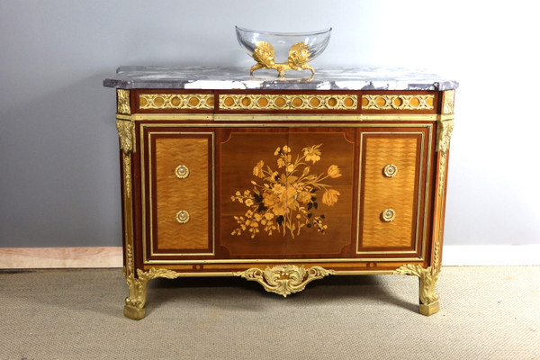 Louis XV-Louis XVI Transition style marquetry buffet