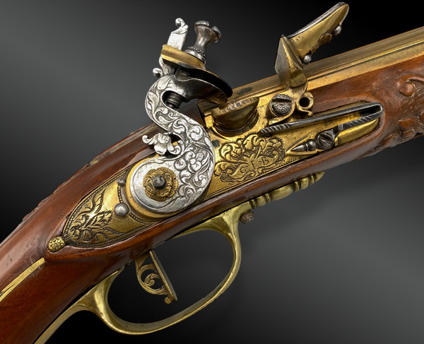 Officer's flintlock saddle pistol, attributed to Gavacciolo, Brescia. Italy, circa 1680