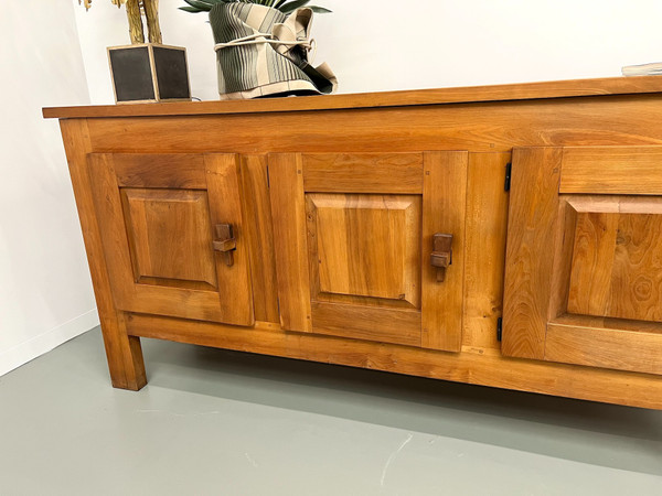 Brutalistisches Sideboard aus den 50er Jahren in massiver Ulme