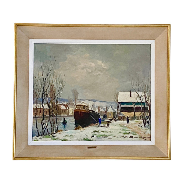 Amédée Boucher Paysage de neige