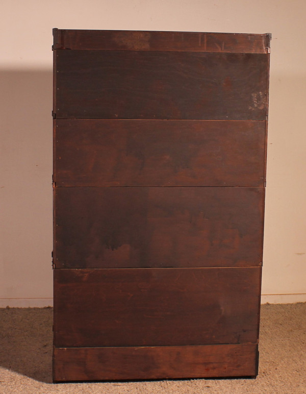 Globe Wernicke Mahogany Bookcase Of 4 Elements With A Drawer