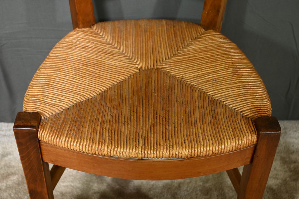 Suite of 4 cherrywood chairs, Directoire period - Early 19th century