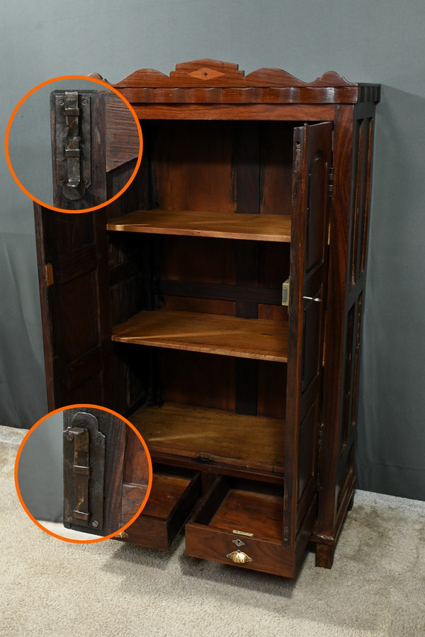 Pondichery spice cabinet, Teak and Rosewood - 1900