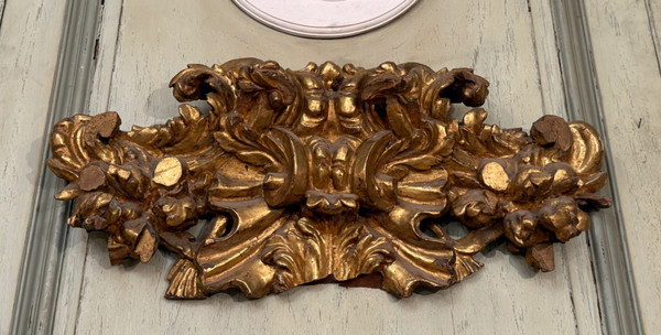 Pair Of Louis XV Period Gilded Wood Door Tops, circa 1750.