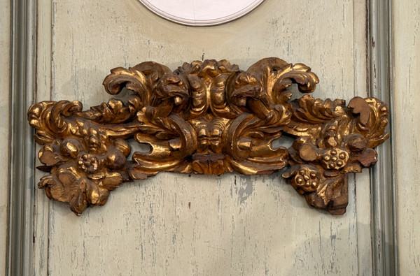 Pair Of Louis XV Period Gilded Wood Door Tops, circa 1750.