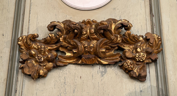 Pair Of Louis XV Period Gilded Wood Door Tops, circa 1750.