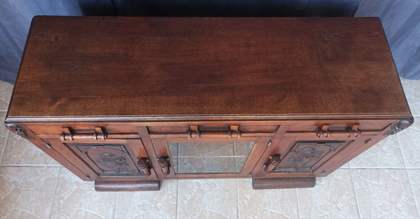 Art Deco period sideboard in solid oak