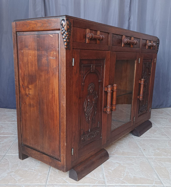 Art Deco period sideboard in solid oak