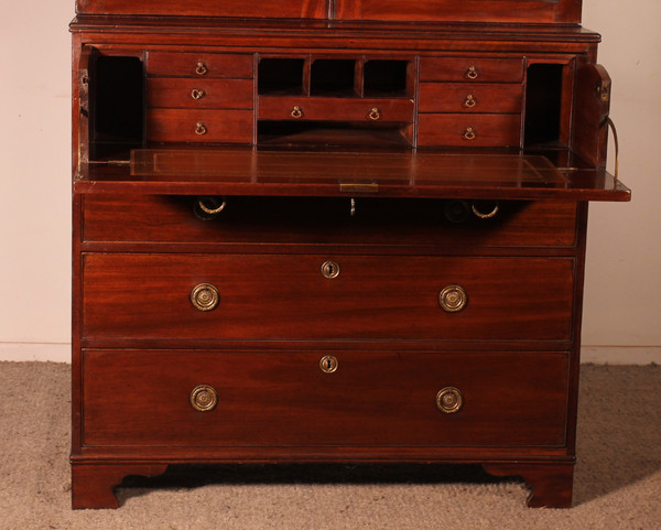 Mahogany Bookcase With Secretary Circa 1820