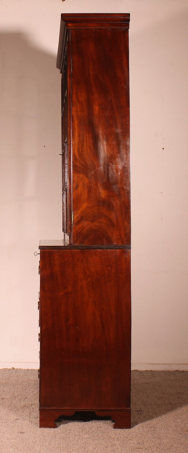 Mahogany Bookcase With Secretary Circa 1820