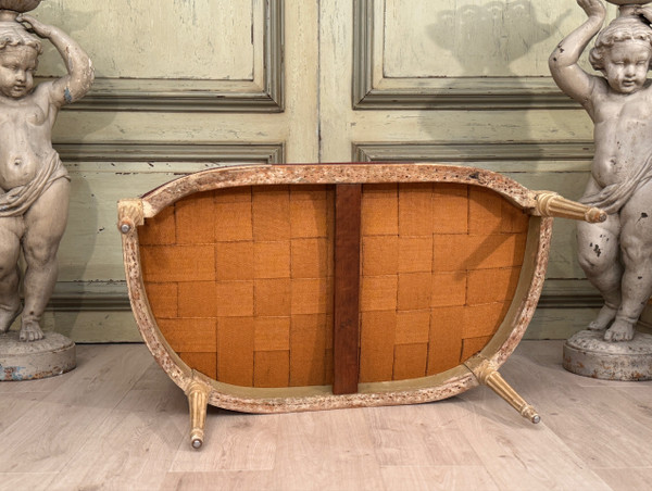 Marquise in legno laccato di epoca Luigi XVI, 1780 circa