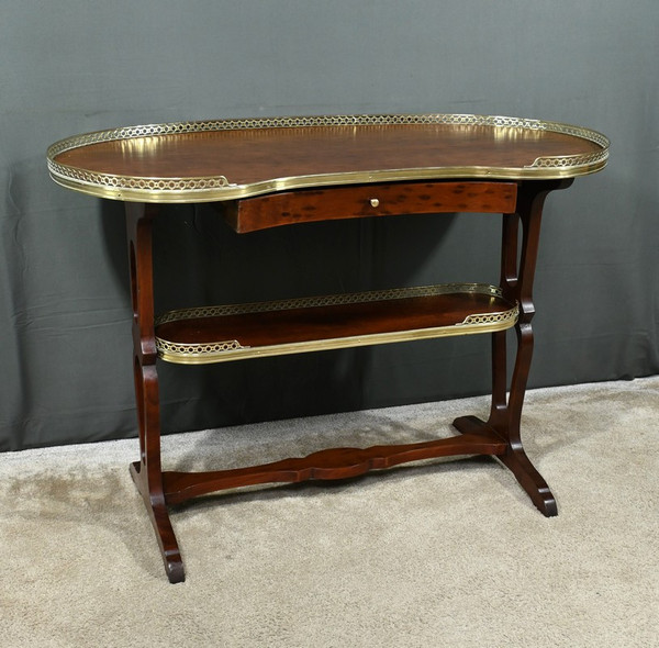 Rognon table in Speckled Mahogany, stamped "L'escalier de Cristal" - Late 19th century