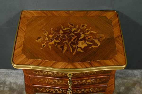 Rosewood and Rosewood bedside table, Louis XV style - Late 19th century