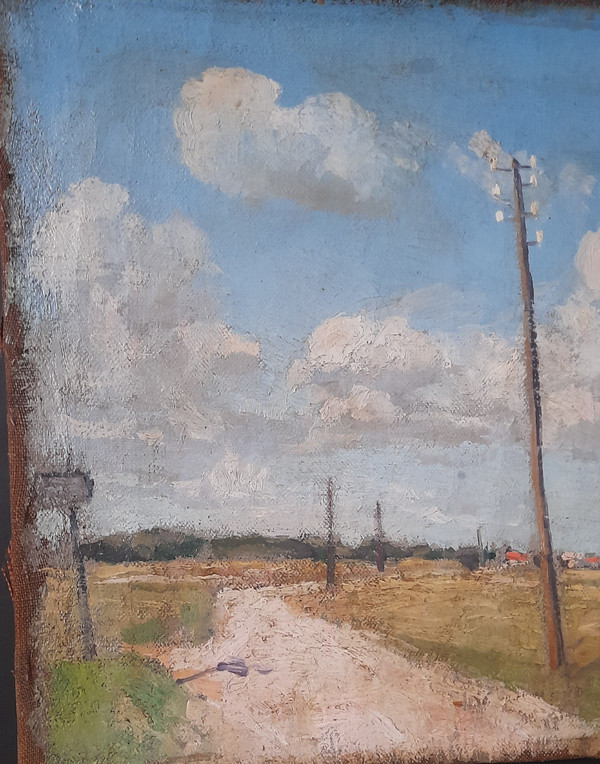 SWIEYKOWSKI Alfred 1869-1953 landscape with pole