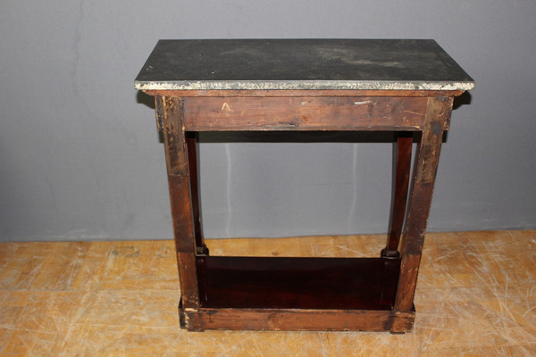 Piccola console d'epoca restaurata in mogano XIX