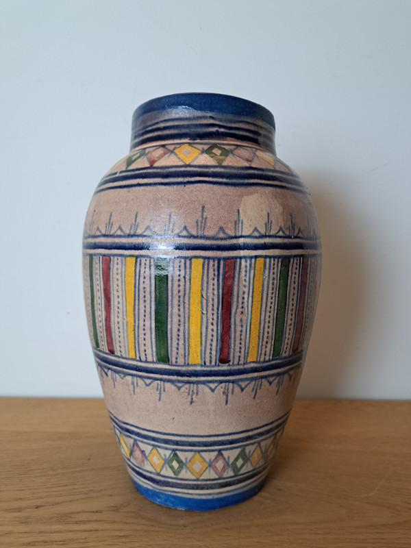 Serghini , Vase , Mille Pattes , Ceramic , Morocco Safi , XX°.