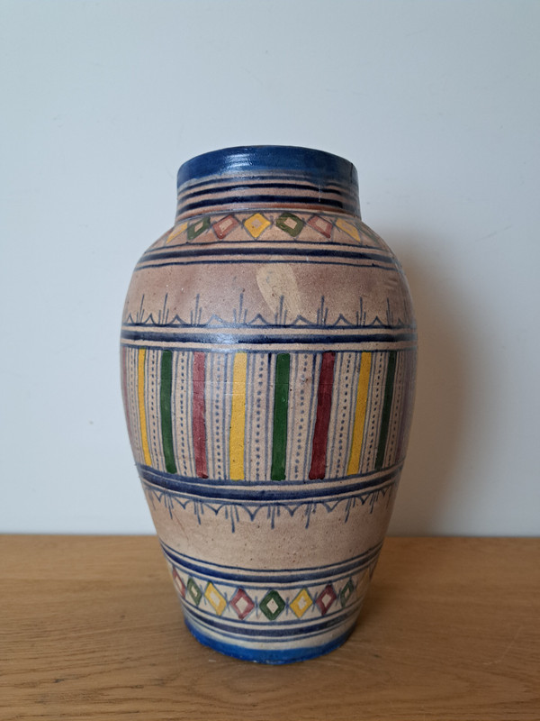 Serghini , Vase , Mille Pattes , Ceramic , Morocco Safi , XX°.