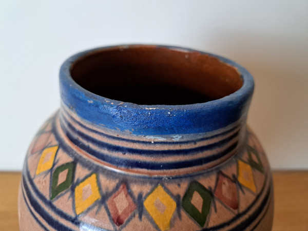 Serghini , Vase , Mille Pattes , Ceramic , Morocco Safi , XX°.